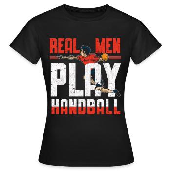 Männer Handballspieler Sportler - Frauen T-Shirt - Schwarz - Vorne - AI Model Female 172 dark (172cm)