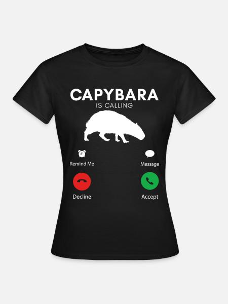 Drôle Capybara Capybaras humoristique - T-shirt Femme - noir