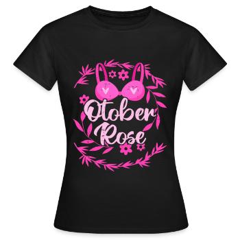 Octobre Rose | Lutte contre le cancer du sein - T-shirt Femme - noir - Devant - AI Model Female 172 dark (172cm)
