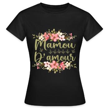 Mamou D'amour - T-shirt Femme - noir - Devant - AI Model Female 172 dark (172cm)