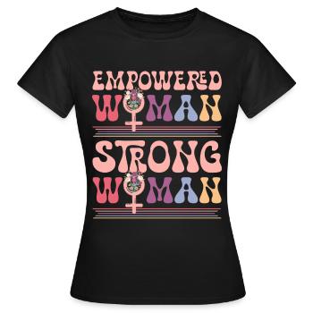 Droits des femmes Fleurs féministes Droits des femmes - T-shirt Femme - noir - Devant - AI Model Female 172 dark (172cm)