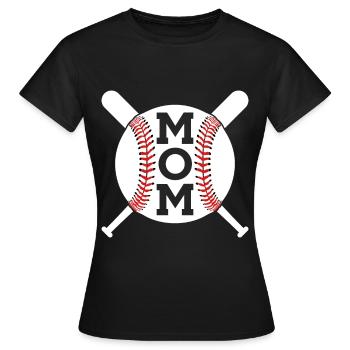 MAMAN BASEBALL FÊTE DES MÈRES - T-shirt Femme - noir - Devant - AI Model Female 172 dark (172cm)