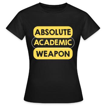 Arme académique absolue des étudiants - T-shirt Femme - noir - Devant - AI Model Female 172 dark (172cm)