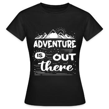 Camping Cadeau Lagerfeuerzelte Ausflug - Frauen T-Shirt - Schwarz - Vorne - AI Model Female 172 dark (172cm)