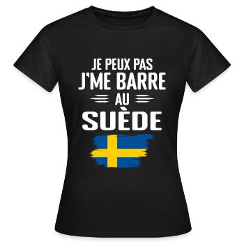 Ich kann nicht in Schweden bar sein - Frauen T-Shirt - Schwarz - Vorne - AI Model Female 172 dark (172cm)
