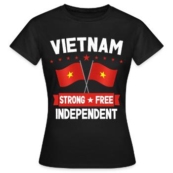 Vietnam - T-shirt Femme - noir - Devant - AI Model Female 172 dark (172cm)