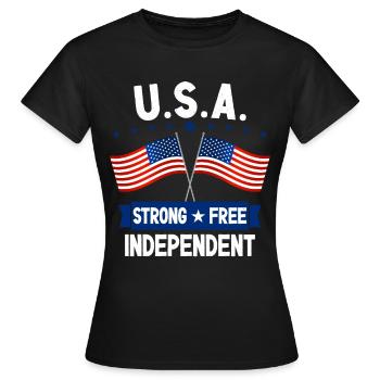 Amérique du Nord - T-shirt Femme - noir - Devant - AI Model Female 172 dark (172cm)