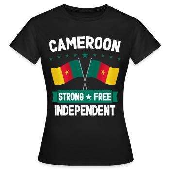 Cameroun - T-shirt Femme - noir - Devant - AI Model Female 172 dark (172cm)
