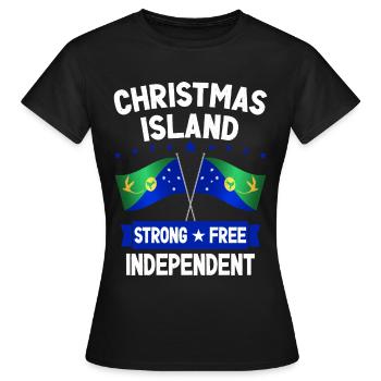 Weihnachtsinsel - Frauen T-Shirt - Schwarz - Vorne - AI Model Female 172 dark (172cm)