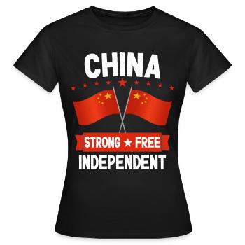 Chine - T-shirt Femme - noir - Devant - AI Model Female 172 dark (172cm)