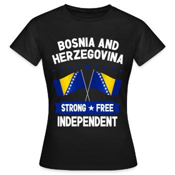 Bosnien und Herzegowina - Frauen T-Shirt - Schwarz - Vorne - AI Model Female 172 dark (172cm)