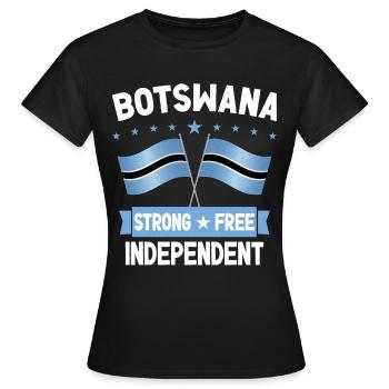 Botswana - Frauen T-Shirt - Schwarz - Vorne - AI Model Female 172 dark (172cm)