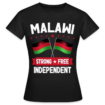Malawi - Women's T-Shirt - black - Front - AI Model Female 172 dark (172cm)
