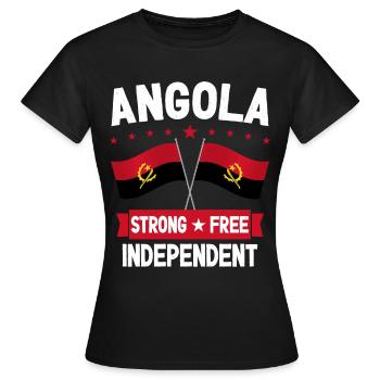 Angola - T-shirt Femme - noir - Devant - AI Model Female 172 dark (172cm)