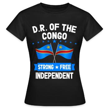 Demokratische Republik Kongo - Frauen T-Shirt - Schwarz - Vorne - AI Model Female 172 dark (172cm)