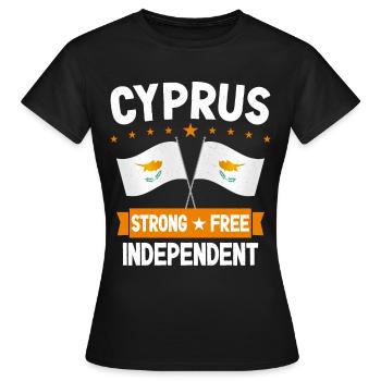 Zypern - Frauen T-Shirt - Schwarz - Vorne - AI Model Female 172 dark (172cm)