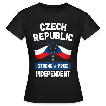 Tschechische Republik - Frauen T-Shirt - Schwarz - Vorne - AI Model Female 172 dark (172cm)