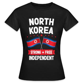 North Korea - Women's T-Shirt - black - Front - AI Model Female 172 dark (172cm)