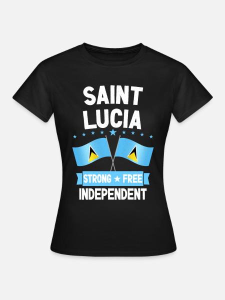 St. Lucia - Frauen T-Shirt - Schwarz