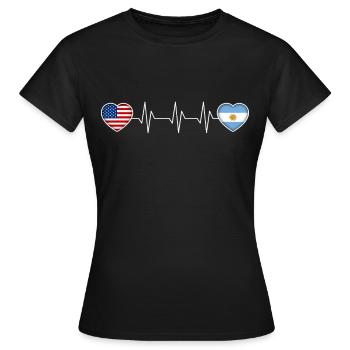 Argentinien - Frauen T-Shirt - Schwarz - Vorne - AI Model Female 172 dark (172cm)