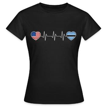 Botswana - Frauen T-Shirt - Schwarz - Vorne - AI Model Female 172 dark (172cm)
