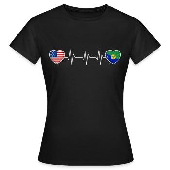 Weihnachtsinsel - Frauen T-Shirt - Schwarz - Vorne - AI Model Female 172 dark (172cm)