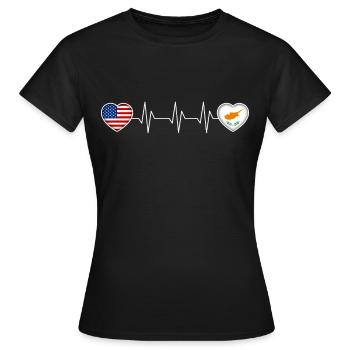 Zypern - Frauen T-Shirt - Schwarz - Vorne - AI Model Female 172 dark (172cm)