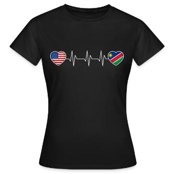 Namibie - T-shirt Femme - noir - Devant - AI Model Female 172 dark (172cm)