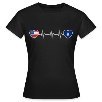 Guam - Frauen T-Shirt - Schwarz - Vorne - AI Model Female 172 dark (172cm)