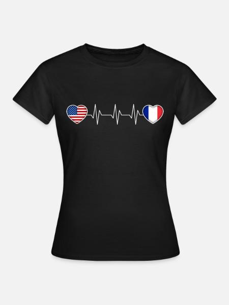 Frankreich - Frauen T-Shirt - Schwarz