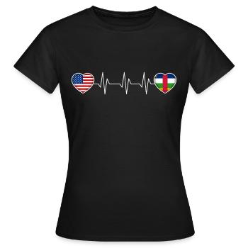Zentralafrikanische Republik - Frauen T-Shirt - Schwarz - Vorne - AI Model Female 172 dark (172cm)