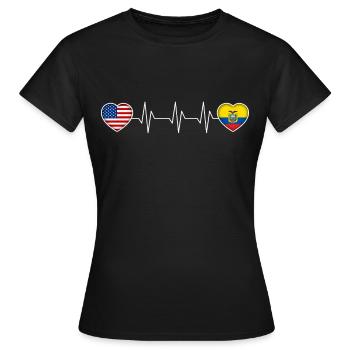 Équateur - T-shirt Femme - noir - Devant - AI Model Female 172 dark (172cm)