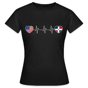 République dominicaine - T-shirt Femme - noir - Devant - AI Model Female 172 dark (172cm)