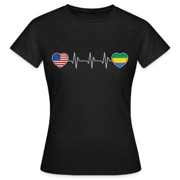 Gabon - Women's T-Shirt - black - Front - AI Model Female 172 dark (172cm)
