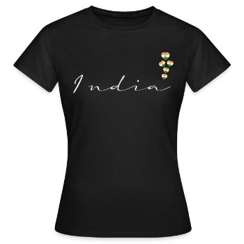 Inde - T-shirt Femme - noir - Devant - AI Model Female 172 dark (172cm)