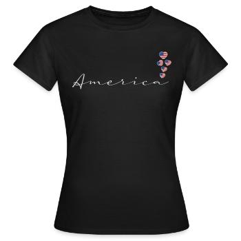 Amérique du Nord - T-shirt Femme - noir - Devant - AI Model Female 172 dark (172cm)