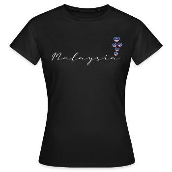 Malaisie - T-shirt Femme - noir - Devant - AI Model Female 172 dark (172cm)