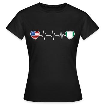 Nigéria - T-shirt Femme - noir - Devant - AI Model Female 172 dark (172cm)