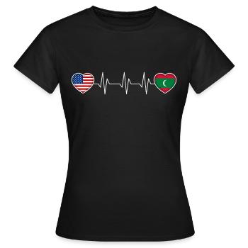 Malediven - Frauen T-Shirt - Schwarz - Vorne - AI Model Female 172 dark (172cm)