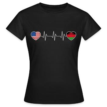 Malawi - Women's T-Shirt - black - Front - AI Model Female 172 dark (172cm)