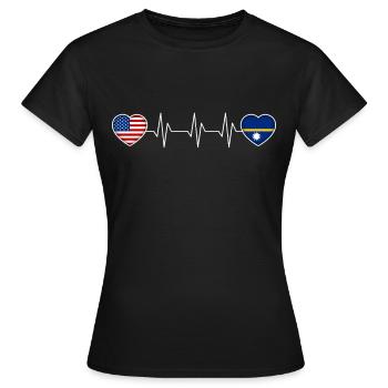 Nauru - Frauen T-Shirt - Schwarz - Vorne - AI Model Female 172 dark (172cm)