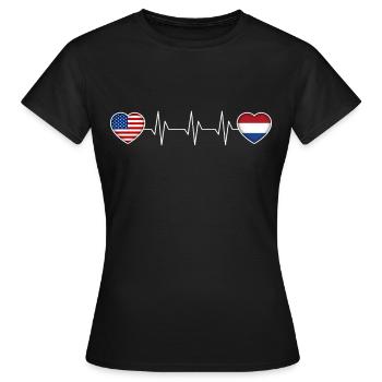 Netherlands - Women's T-Shirt - black - Front - AI Model Female 172 dark (172cm)