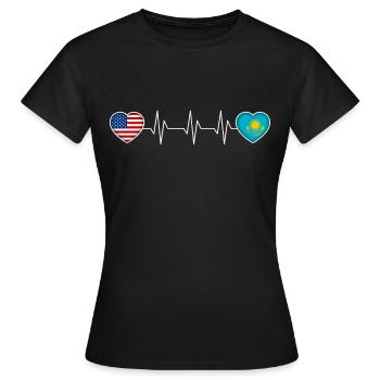Kazakhstan - T-shirt Femme - noir - Devant - AI Model Female 172 dark (172cm)