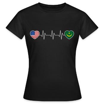 Mauritanie - T-shirt Femme - noir - Devant - AI Model Female 172 dark (172cm)