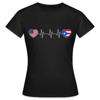 Puerto Rico - T-shirt Femme - noir - Devant - AI Model Female 172 dark (172cm)
