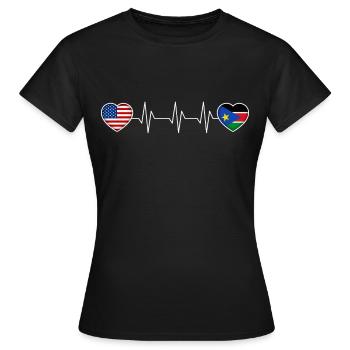 South Sudan - Women's T-Shirt - black - Front - AI Model Female 172 dark (172cm)