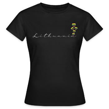Lituanie - T-shirt Femme - noir - Devant - AI Model Female 172 dark (172cm)