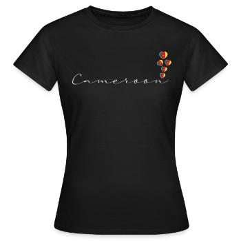 Cameroun - T-shirt Femme - noir - Devant - AI Model Female 172 dark (172cm)
