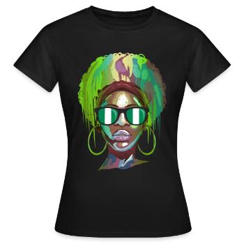 Nigéria - T-shirt Femme - noir - Devant - AI Model Female 172 dark (172cm)