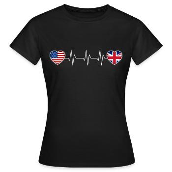 United Kingdom - Women's T-Shirt - black - Front - AI Model Female 172 dark (172cm)